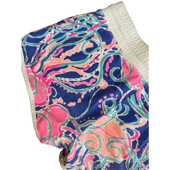 LILLY PULITZER JELLIES BE JAMMIN IRIS BLUE CHRISSY LOUNGE SHORTS SZ S BEACHY - Picture 14 of 16